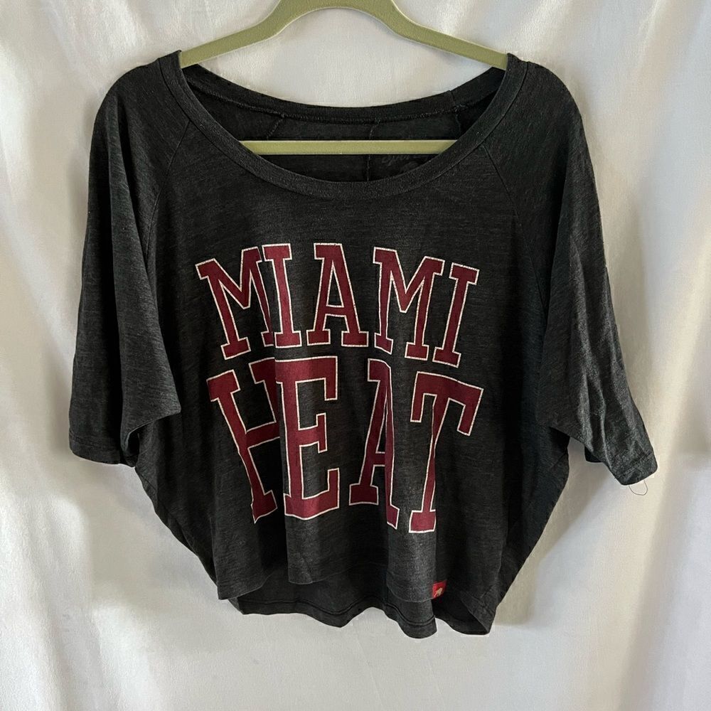 Sportiqe Miami Heat Women’s Oversized Cropped Top Size Small